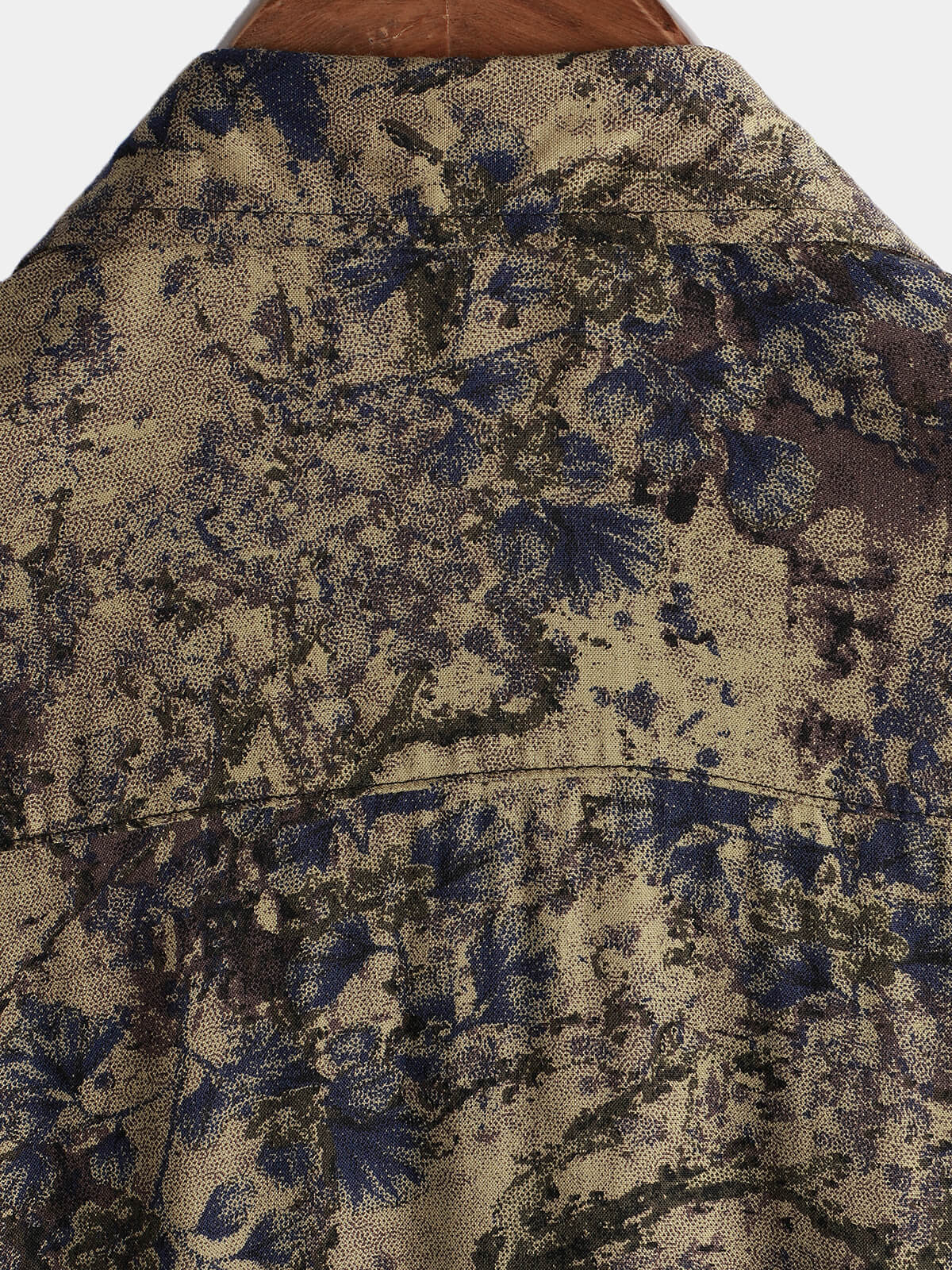 Men's Casual Vintage Short Sleeve Shirt, Retro Floral Print