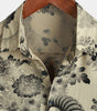 Hawaiian Short Sleeve Beach Shirt with Floral Print for Men