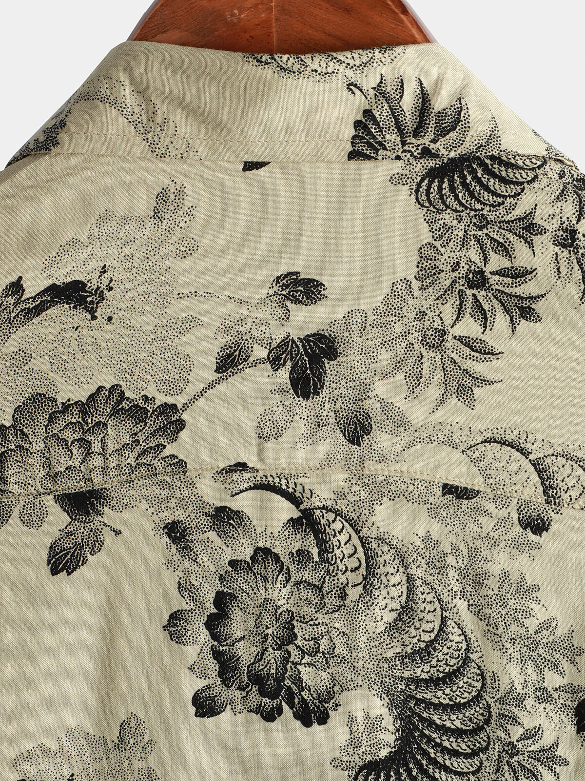 Hawaiian Short Sleeve Beach Shirt with Floral Print for Men