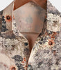 Short-Sleeved Button-Up Holiday Shirt for Men with Floral Print
