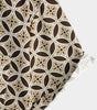 Khaki Short-Sleeved Shirt with Geometric Floral Pocket for Men