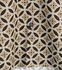 Khaki Short-Sleeved Shirt with Geometric Floral Pocket for Men