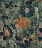 Green Cotton Hawaiian Shirt for Men, Vintage Floral Print