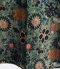 Green Cotton Hawaiian Shirt for Men, Vintage Floral Print