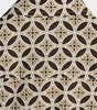 Khaki Short-Sleeved Shirt with Geometric Floral Pocket for Men