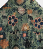 Green Cotton Hawaiian Shirt for Men, Vintage Floral Print
