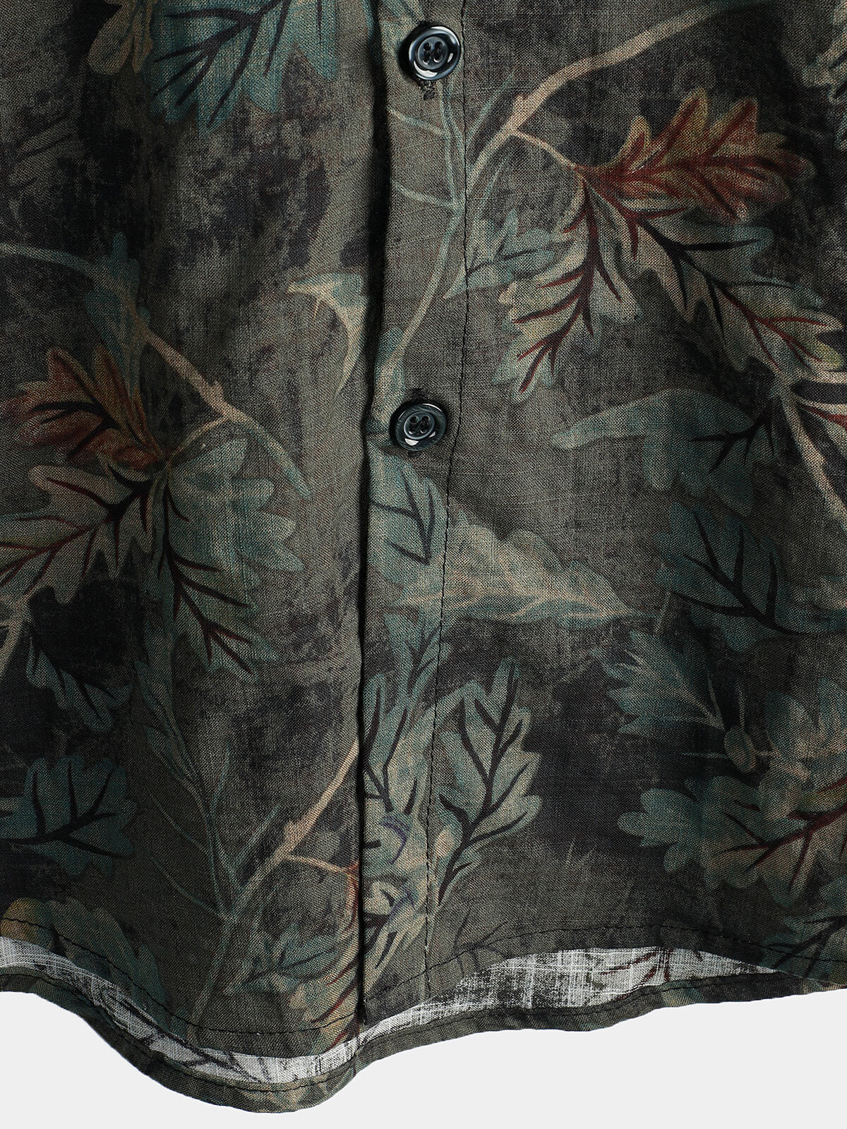 Retro Short Sleeve Button-Up Hawaiian Beach Shirt for Men in Cotton