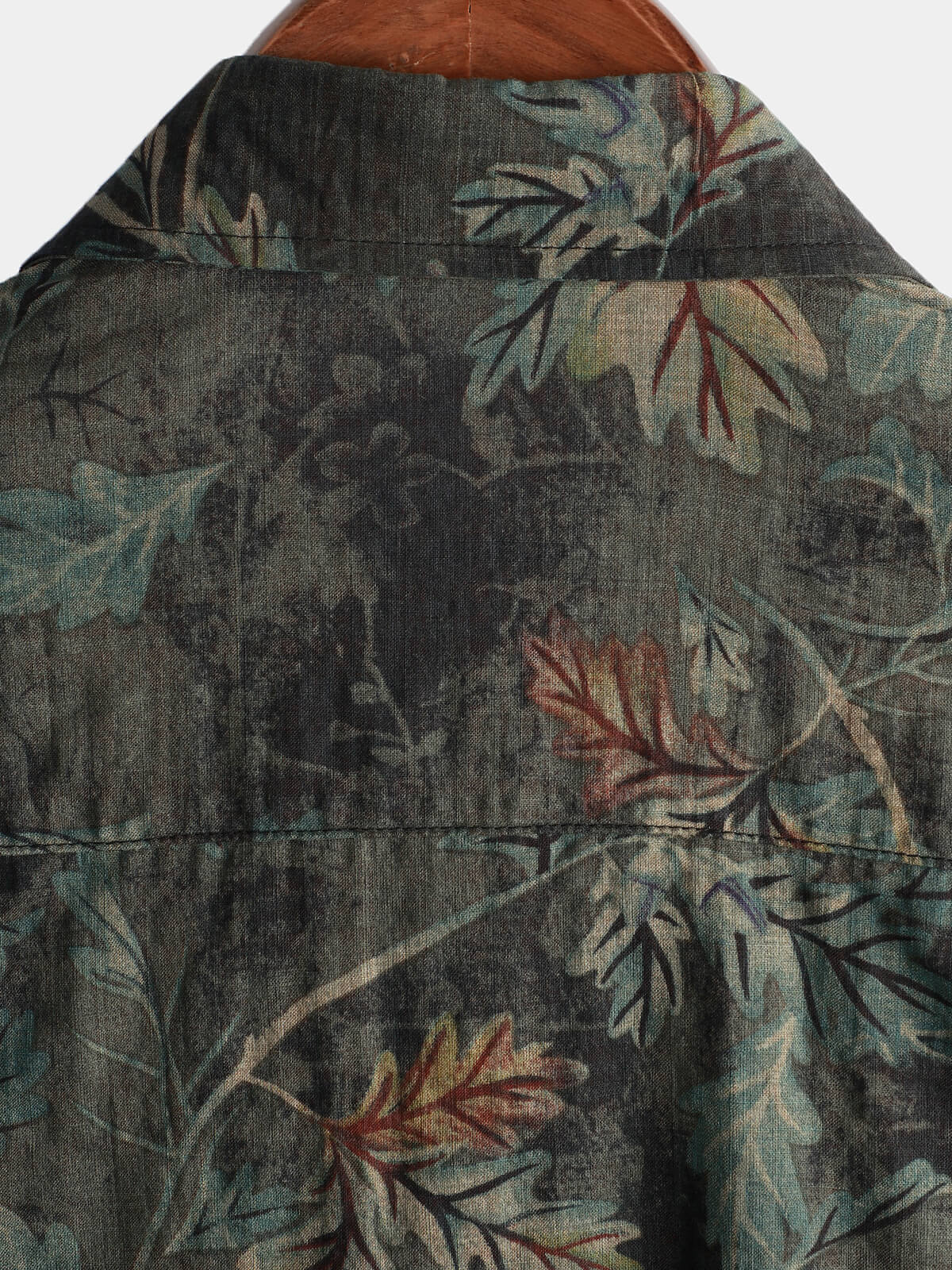 Retro Short Sleeve Button-Up Hawaiian Beach Shirt for Men in Cotton