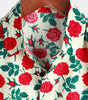 Men's Breathable Cotton Printed Pink Short-Sleeve Summer Shirt