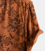 Men's Brown Floral Print Breathable Short-Sleeve Button-Up Shirt