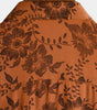 Men's Brown Floral Print Breathable Short-Sleeve Button-Up Shirt