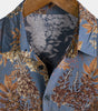 Men's Short Sleeve Summer Shirt in Retro Print Rayon