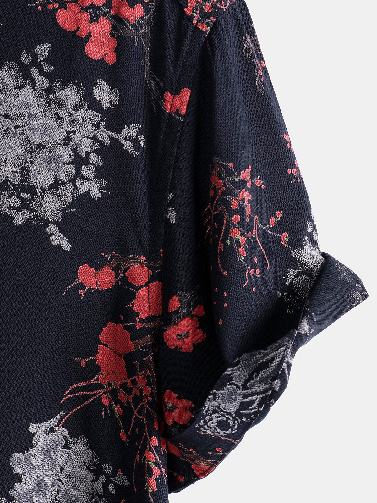 Elegant Floral Rayon Short Sleeve Casual Shirt for Men