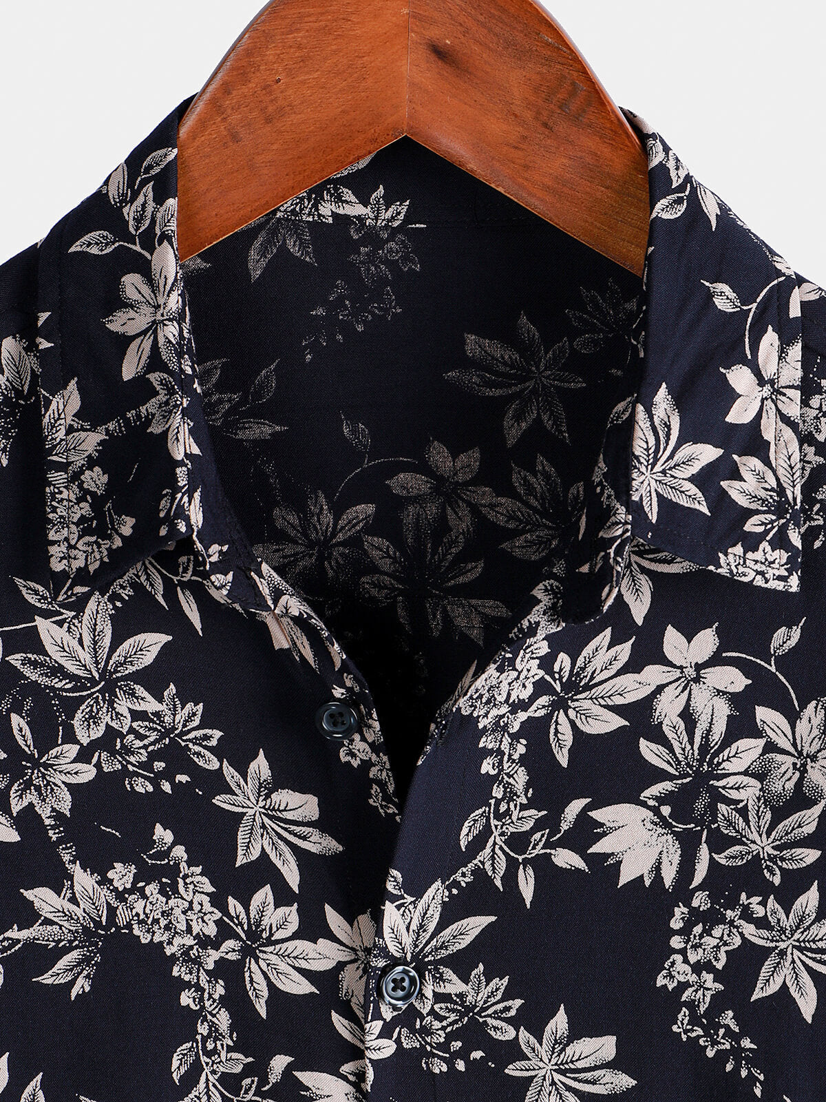 Casual Summer Short Sleeve Shirt for Men, Floral Pattern