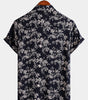 Casual Summer Short Sleeve Shirt for Men, Floral Pattern