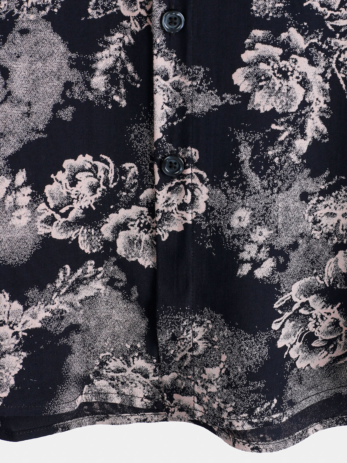 Men's Short Sleeve Summer Shirt with Floral Pattern in Rayon