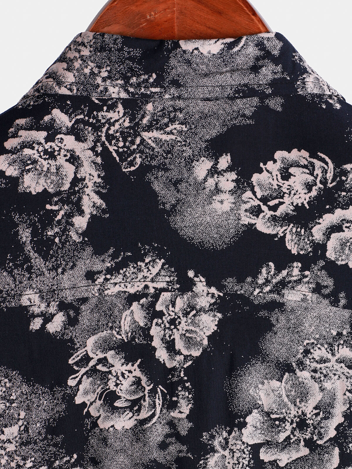 Men's Short Sleeve Summer Shirt with Floral Pattern in Rayon