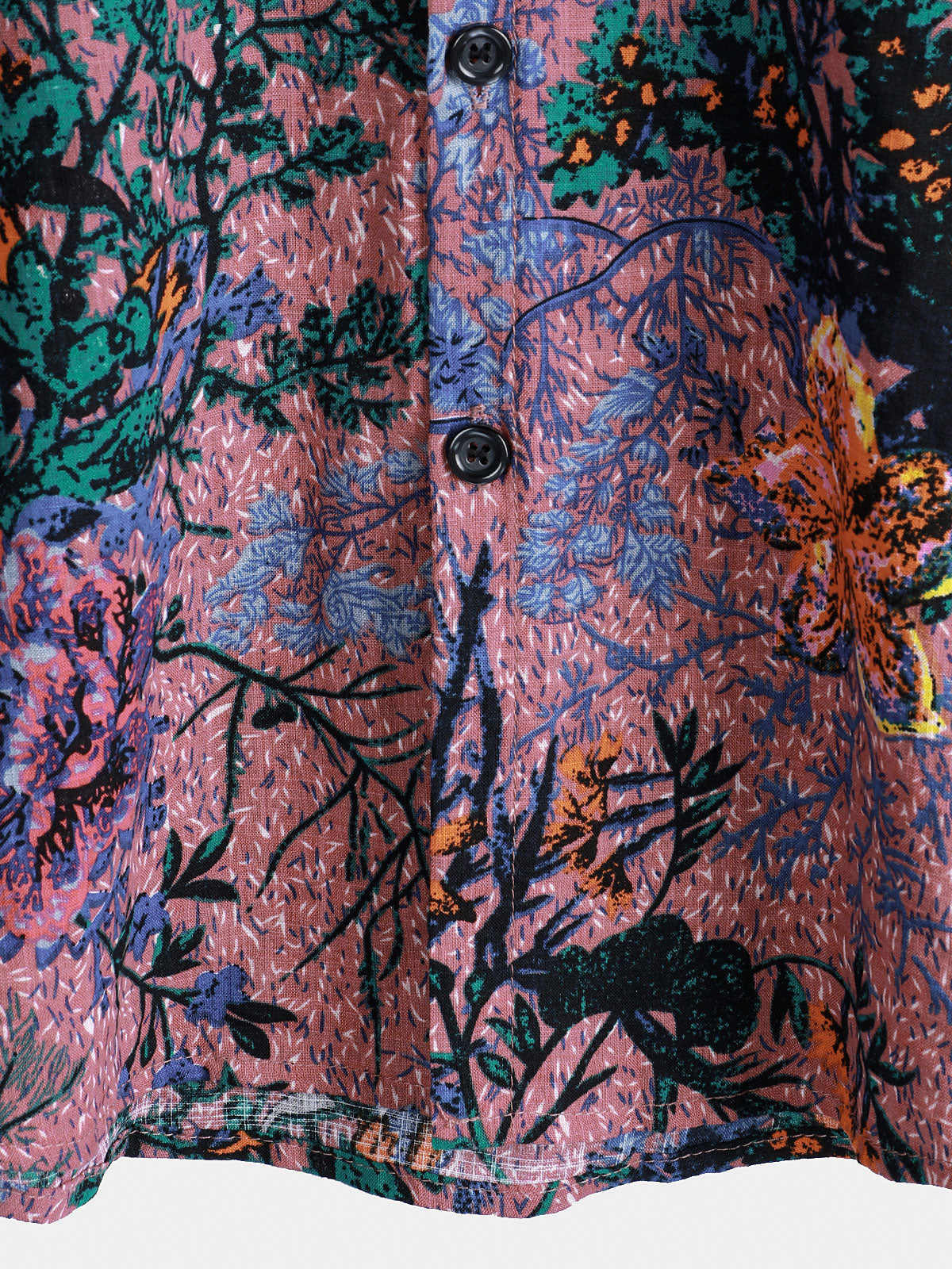 Men's Breathable Short Sleeve Summer Shirt, Retro Floral Print