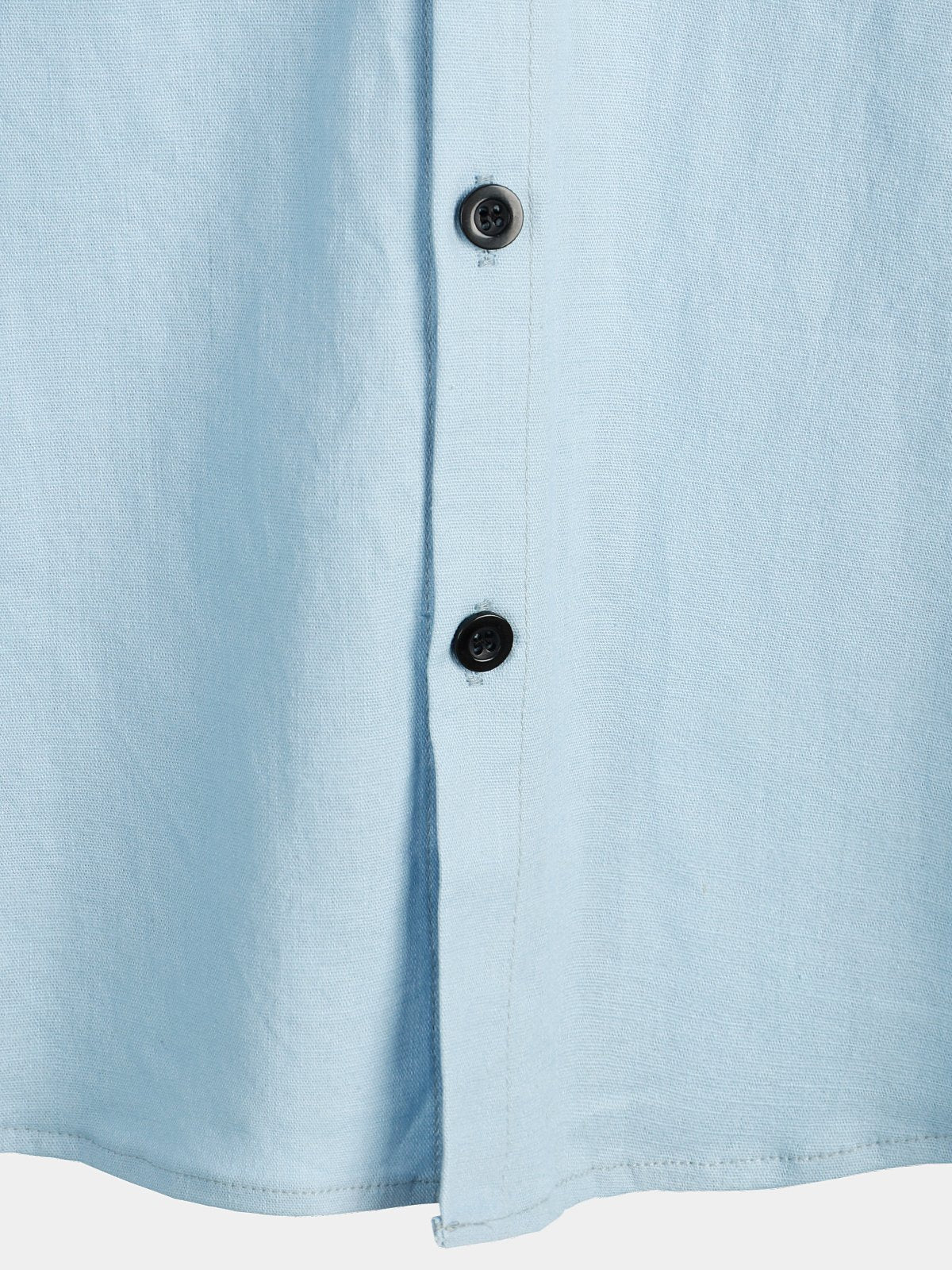 Short-Sleeved Cotton and Linen Solid Colour Shirt for Men