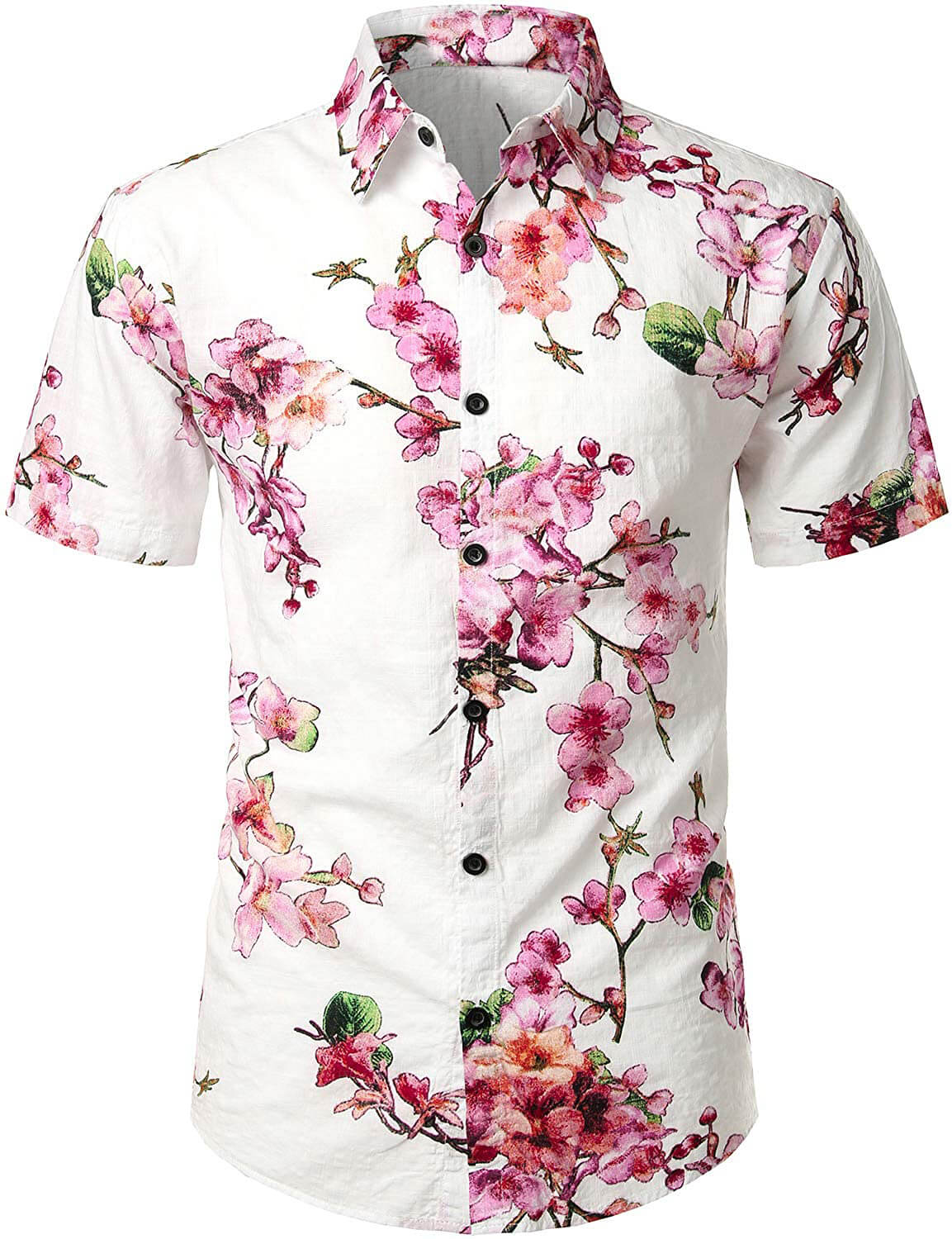 men's pure cotton Hawaiian holiday print shirt