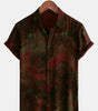 Casual Short Sleeve Button-Up Retro Floral Shirt for Men
