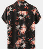 Casual Short Sleeve Retro 70s Floral Shirt for Men