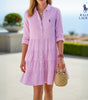 Striped Shirt Dress by R. Lauren + Free R. Lauren Sun Hat
