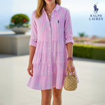 Striped Shirt Dress by R. Lauren + Free R. Lauren Sun Hat