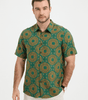 Retro Short-Sleeved Button-Up Summer Disco Vintage 70s Shirt for Men