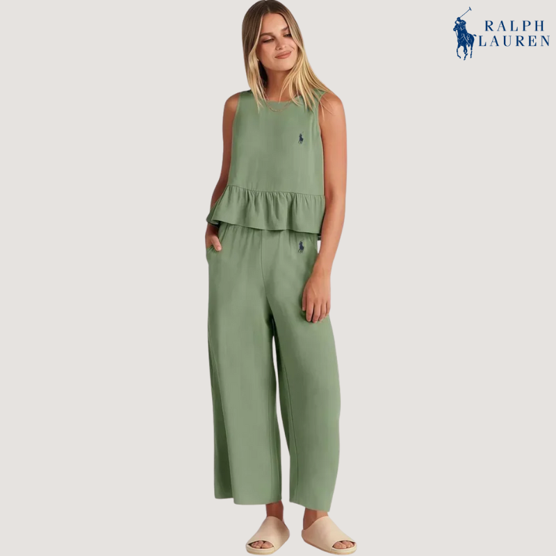 R. Ꮮаᴜгеn Ruffle Strap Two-Piece Set + Free Sun Hat – Buy 1, Get 2
