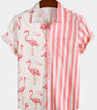 Striped Flamingo Summer Shirt
