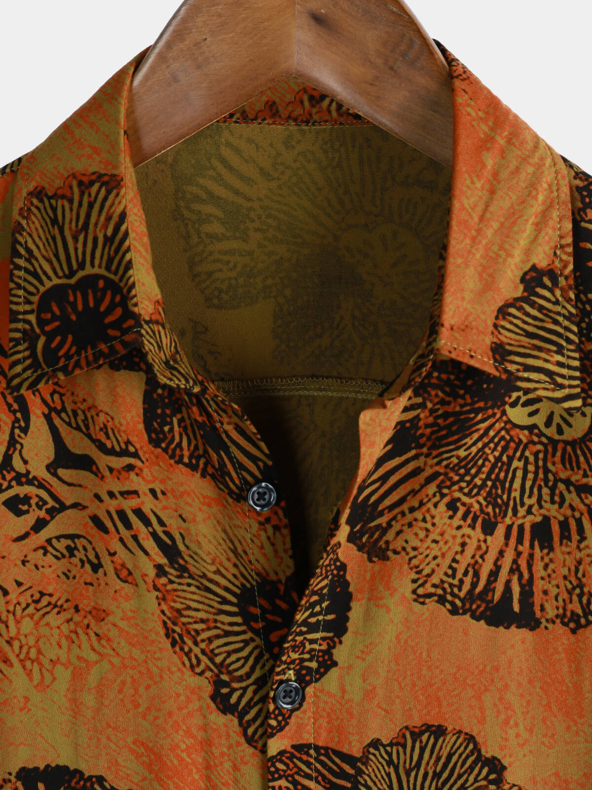 Men's Short Sleeve Retro Floral Print Hawaiian Shirt