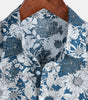 Men's Retro Short Sleeve Sunflower Print Shirt