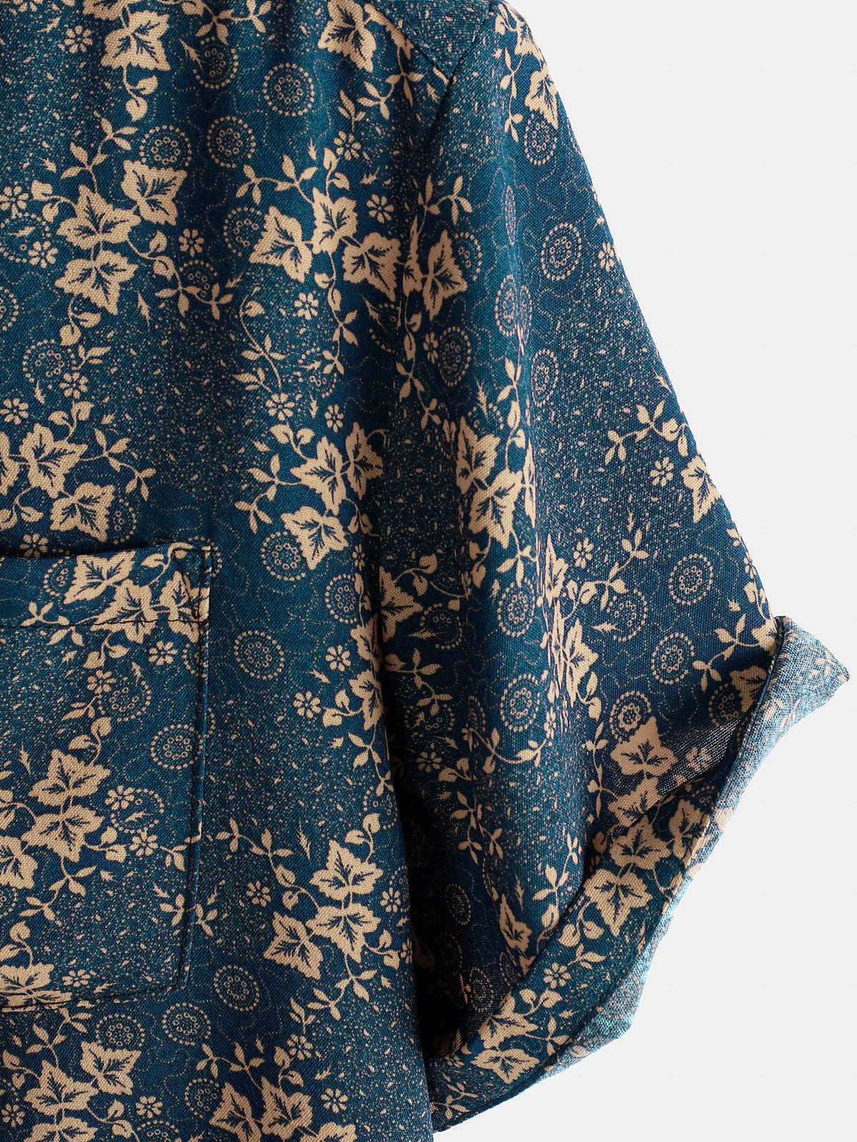 Men's Retro Print Summer Shirt with Pocket