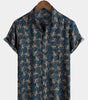 Men's Retro Print Summer Shirt with Pocket