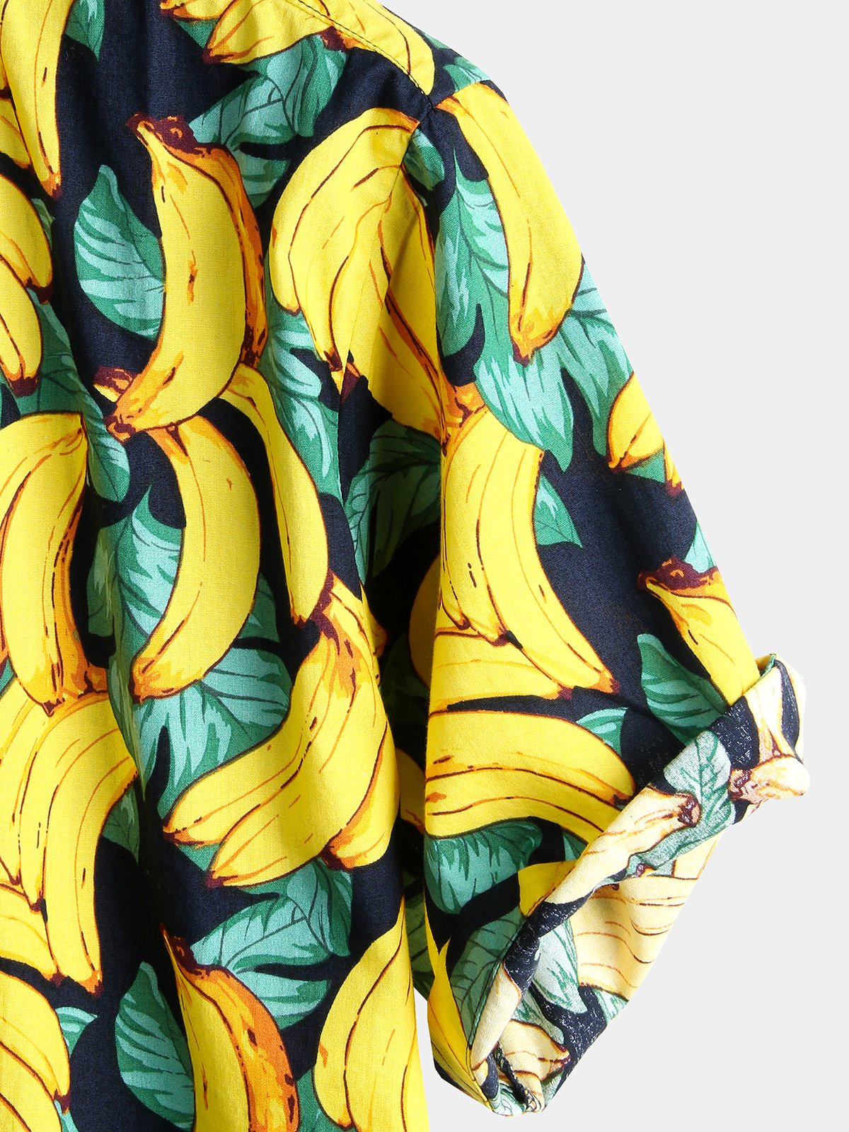 Men's Button-Up Tropical Aloha Hawaiian Shirt in Banana Cotton