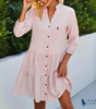 Summer Dress with Check Pattern and V-Neck – Effortless Lightness Meets Timeless Elegance