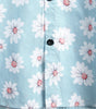 Hawaiian Floral Short-Sleeve Cotton Shirt with Daisy Print for Men