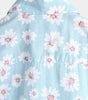 Hawaiian Floral Short-Sleeve Cotton Shirt with Daisy Print for Men