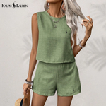 [Buy 1 Get 2] Linen Serenity Complete Set with Two Pieces by R. Ꮮаᴜгеn + Free R. Ꮮаᴜгеn Sun Hat