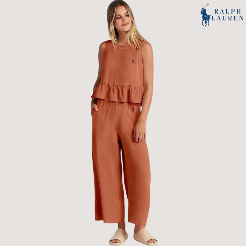R. Ꮮаᴜгеn Ruffle Strap Two-Piece Set + Free Sun Hat – Buy 1, Get 2