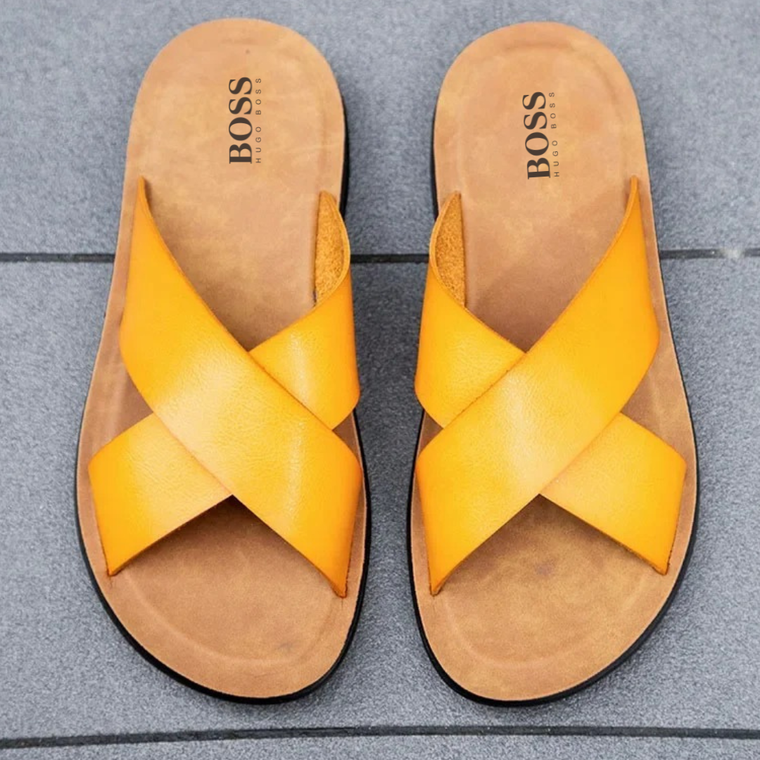 BS™ LuxeStride - Leather Comfort Slides