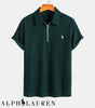 Premium Men’s Cable-Knit Polo Shirt