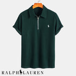 Premium Men’s Cable-Knit Polo Shirt