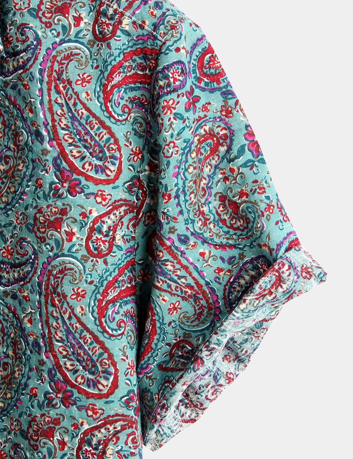 Vintage 70s Cotton Paisley Shirt for Men