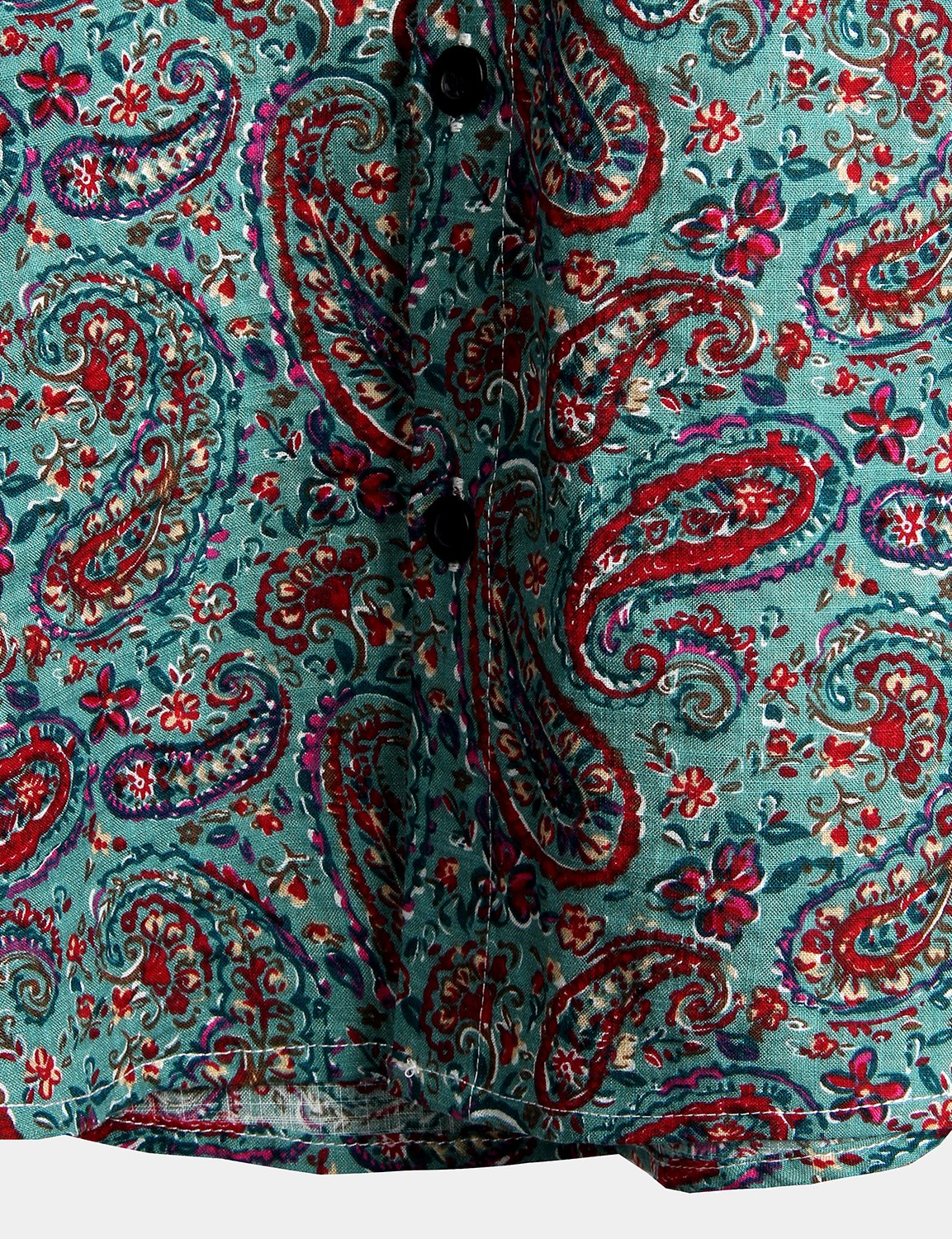 Vintage 70s Cotton Paisley Shirt for Men