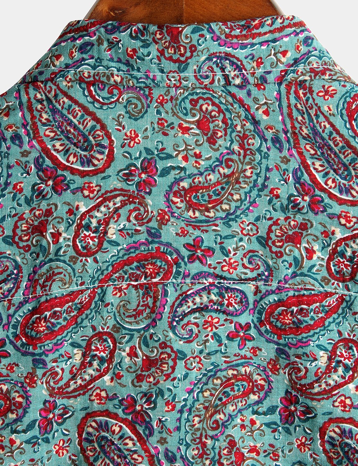 Vintage 70s Cotton Paisley Shirt for Men