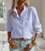 R. Lauren Blouse with Ruffles – Soft Structure & Classic Button Placket