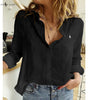 R. Linen Blouse with Button Placket