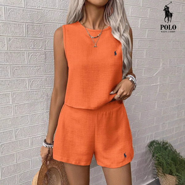 [Buy 1 Get 2] Linen Serenity Complete Set with Two Pieces by R. Ꮮаᴜгеn + Free R. Ꮮаᴜгеn Sun Hat